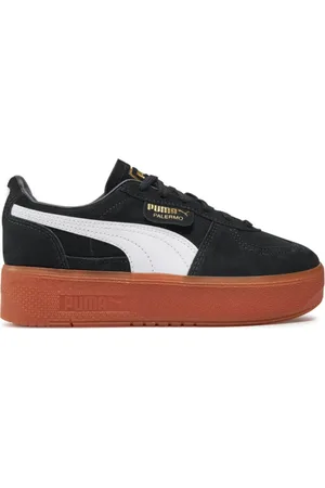 PUMA Sko, Dame, Sort, 38 1/2 EU, Forhøjet Palermo Sneakers