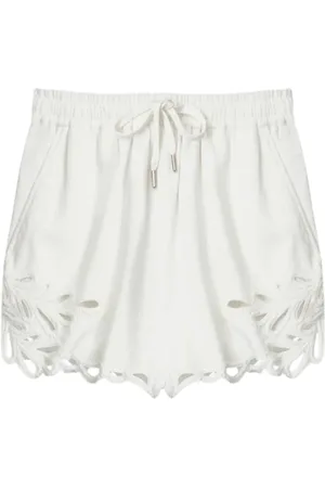 Isabel Marant Shorts, Dame, Hvid, M, Bomuld, Broderede Shorts