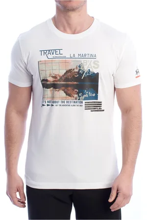 La Martina Top, Herre, Hvid, XL, Bomuld, Herre Grafisk Kortærmet T-shirt