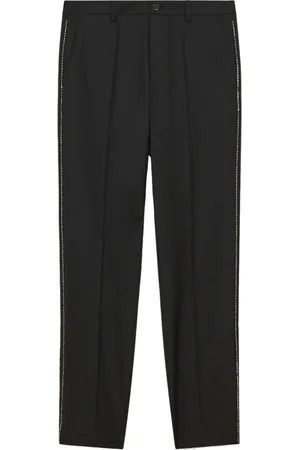 Patrizia Pepe Bukser, Herre, Sort, XL, Uld, Sorte Slim Fit Uldbukser