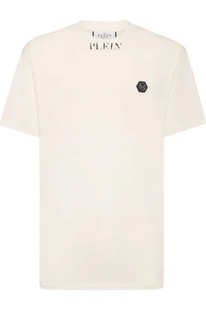 Philipp Plein Top, Herre, , S, Bomuld, Enkel Logo Farvet T-shirt