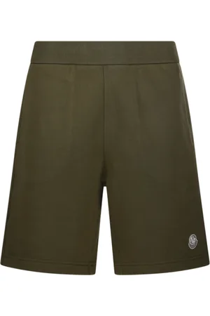 Moncler Shorts, Herre, Grøn, XL, Bomuld, Grønne oliven shorts til mænd
