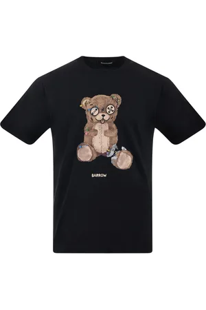 BARROW Top, Herre, Sort, XL, Bomuld, Vintage Bear Grafisk T-shirt