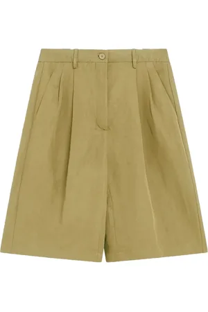 SEMICOUTURE Shorts, Dame, , XL, Linned, Linned Bermuda Shorts med Franske Lommer