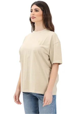 Calvin Klein Top, Dame, , S, Bomuld, T-shirt med Oversized CK Logo