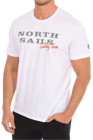 North Sails Top, Herre, Hvid, L, Bomuld, Kortærmet T-shirt med Ribbet Finish