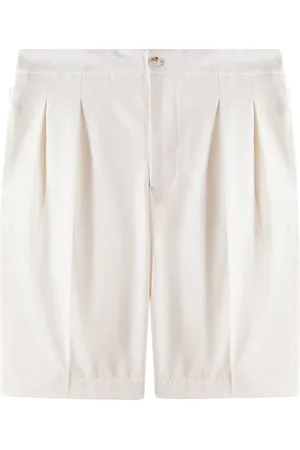 Patrizia Pepe Shorts, Herre, Hvid, S, Uld, Hvid uldblandet Bermuda shorts