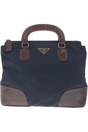 Prada Pre-owned, Dame, Blå, ONE SIZE, Uld, Pre-owned Canvas totes