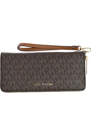 Michael Kors Tilbehør, Dame, Brun, ONE SIZE, Læder, Kompakt læderhåndled med kortspalter