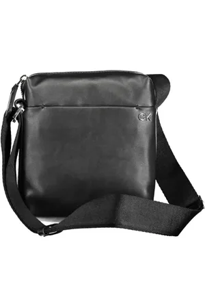 Calvin Klein Taske, Herre, Sort, ONE SIZE, Uld, Sort Skuldertaske med Justerbar Strop