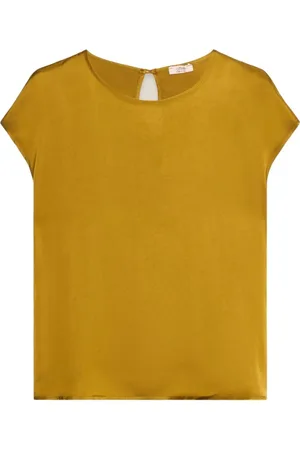 Oltre Bluser & Skjorter, Dame, Grøn, XL, Satin, Bluse lavet af viskosesatin