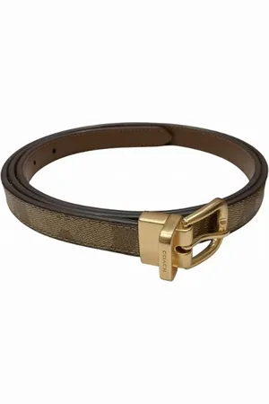 Coach Pre-owned, Dame, Brun, ONE SIZE, Tyl, Pre-owned Canvas baelter