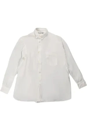 Comme des Garçons Bluser & Skjorter, Dame, Hvid, S, Polyester, Asymmetrisk Hvid Skjorte