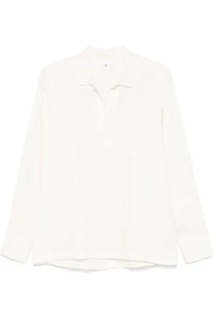PT Torino Skjorte, Herre, Hvid, 3XL, Hvid Skjorte med Beige Lomme