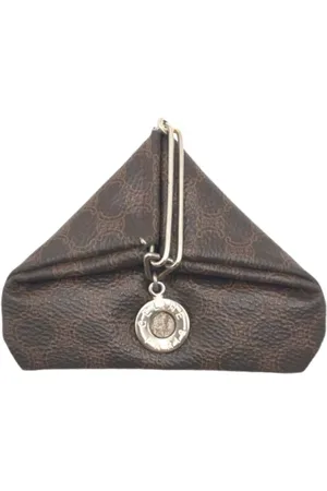 Céline Pre-owned, Dame, Brun, ONE SIZE, Tyl, Pre-owned Canvas pouches