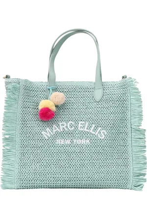 MARC ELLIS Taske, Dame, Grøn, ONE SIZE, Uld, Grøn strand skuldertaske med frynser
