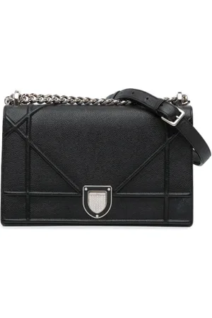 Dior Pre-owned, Dame, Sort, ONE SIZE, Uld, Pre-owned Laeder crossbody-tasker