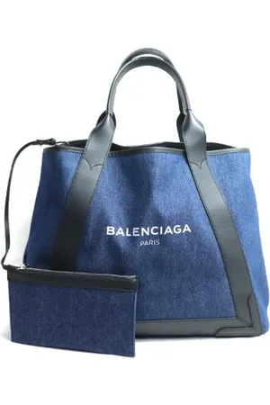 Balenciaga Pre-owned, Dame, Blå, ONE SIZE, Denim, Pre-owned Canvas totes
