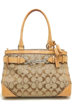 Coach Pre-owned, Dame, Brun, ONE SIZE, Tyl, Pre-owned canvas håndtasker