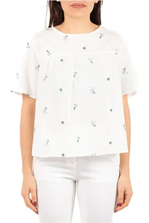 Max Mara Bluser & Skjorter, Dame, Hvid, XS, Afslappet T-shirt til en