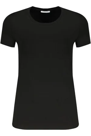 Patrizia Pepe Top, Dame, Sort, S, Bomuld, Sort Rhinestone Logo T-Shirt