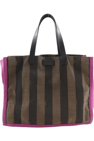 Fendi Pre-owned, Dame, Brun, ONE SIZE, Nylon, Pre-owned Canvas totes