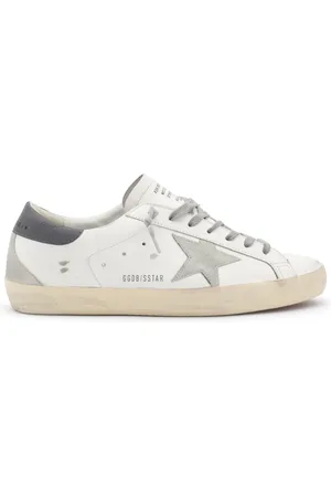Golden Goose Sko, Herre, Hvid, 41 EU, Læder, Hvide Læder Sneakers med Sidelogo