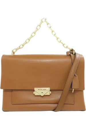 Michael Kors Pre-owned, Dame, Brun, ONE SIZE, Uld, Pre-owned canvas håndtasker