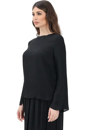 Armani Exchange Bluser & Skjorter, Dame, Sort, XL, Uld, Sort Dameskjorte Forår Sommer