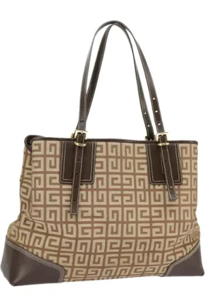 Givenchy Pre-owned, Dame, Brun, ONE SIZE, Uld, Pre-owned Canvas skuldertasker