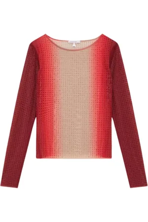 Patrizia Pepe Top, Dame, Flerfarvet, S, Polyester, Elegant langærmet top