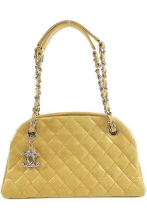 CHANEL Pre-owned, Dame, Gul, ONE SIZE, Uld, Pre-owned Laeder chanel-tasker