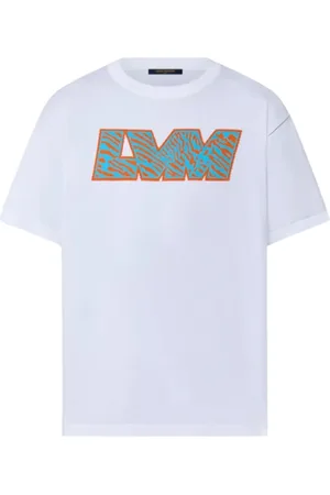 LOUIS VUITTON Top, Herre, Hvid, M, Bomuld, Zebra Grafisk T-shirt