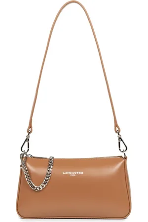 Lancaster Taske, Dame, Brun, ONE SIZE, Uld, Elegant Skuldertaske i læder med kæde
