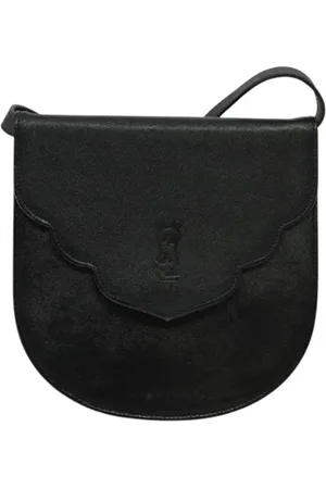 Saint Laurent Pre-owned, Dame, Sort, ONE SIZE, Uld, Pre-owned Laeder skuldertasker