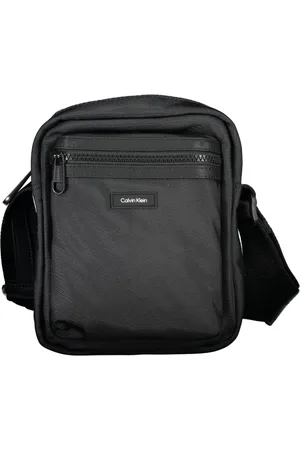 Calvin Klein Taske, Herre, Sort, ONE SIZE, Uld, Sort Herre Skuldertaske Kontrastdetaljer