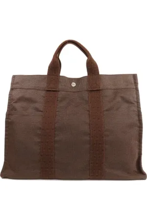 Hermès Pre-owned, Dame, Brun, ONE SIZE, Tyl, Pre-owned canvas håndtasker