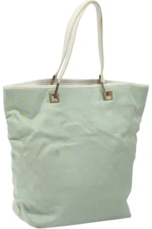 Gucci Pre-owned, Dame, Blå, ONE SIZE, Uld, Pre-owned Canvas gucci-tasker