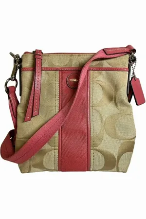 Coach Pre-owned, Dame, Grøn, ONE SIZE, Uld, Pre-owned Canvas skuldertasker