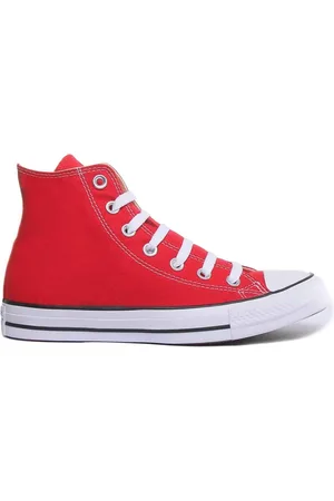 Converse Sko, Herre, Rød, 44 1/2 EU, Rød Canvas Hi Top Unisex Sneakers