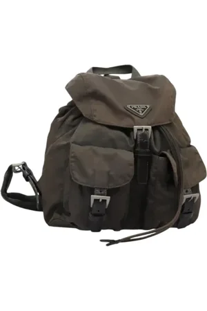 Prada Pre-owned, Dame, Brun, ONE SIZE, Nylon, Pre-owned nylon rygsaekke