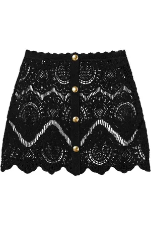 Twin-Set Nederdel, Dame, Sort, S, Sort Mini Nederdel