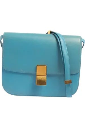 Céline Pre-owned, Dame, Blå, ONE SIZE, Uld, Pre-owned Laeder celine-tasker