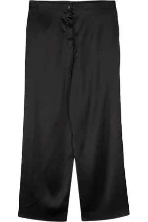 Botter Bukser, Herre, Sort, W38, Satin, Sort Satin Snørebåndsbukser