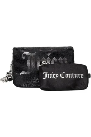Juicy Couture Taske, Dame, Sort, ONE SIZE, Uld, Sort skuldertaske med rhinsten detaljer