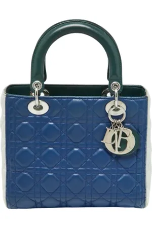 Dior Pre-owned, Dame, Blå, ONE SIZE, Tyl, Pre-owned Laeder dior-tasker