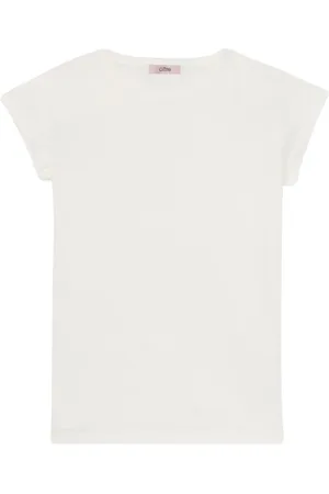 Oltre Top, Dame, Hvid, 2XL, Bomuld, T-shirt med bandana og nål
