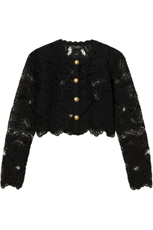 Twin-Set Strik, Dame, Sort, L, Sort jakke med stil 00006