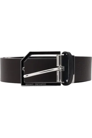 Armani Exchange Tilbehør, Herre, Blå, ONE SIZE, Uld, Reversibel brun og blå bælte
