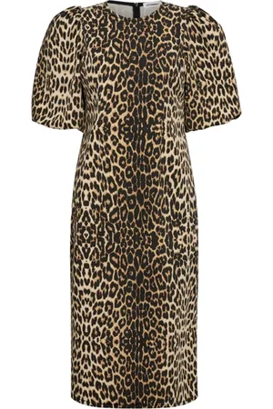 Co`Couture Kjole, Dame, Brun, XL, Bomuld, Leo Kjole